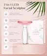 Dopsikn 7-Color Galvanic Red Light Therapy Facial Massager Tool with Gentle Thermals