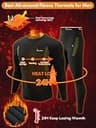 Romision Men's Heavyweight Fleece-Lined Sub-Zero Thermal Underwear Set