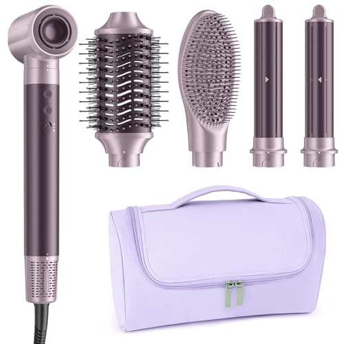 MESCOMB 5-in-1 Auto Dual Voltage Travel Hair Dryer and Air Brush Kit