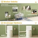 800Pro 800W Upflush Macerating Toilet System with 360-Foot Discharge Range