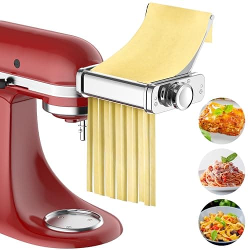 Gvode 3-in-1 All Metal Pasta Maker Attachment for KitchenAid Stand Mixers