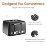 Amazon Basics 1500W 4-Slice Toaster with 1.25-Inch Slots and 7 Browning Levels