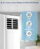 Garvee 8,000 BTU 3-in-1 Portable Air Conditioner with Self-Evaporating System