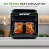 Nutrichef 5.8-Quart Air Fryer with Transparent Glass Bowl and Easy Cleanup