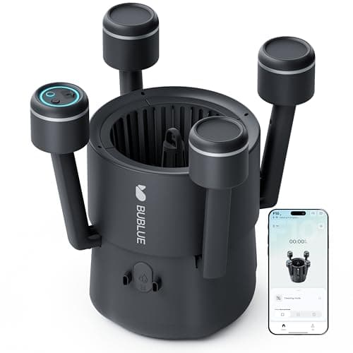 BUBLUE F10 Automatic Pool Skimmer Robot with Dual-Layer Filtration and Corner Boost
