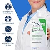 CeraVe Hydrating Cream To Foam Cleanser with Hyaluronic Acid and Amino Acids