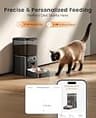 oneisall 3.5L Smart WiFi Automatic Cat Food Dispenser with App Control