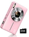 FHD 1080P Digital Point and Shoot Camera with 16X Digital Zoom and Anti-Shake Tech