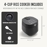 GreenLife Digital Rice Cooker with PFAS-Free Ceramic Pot, 2-Cup Uncooked