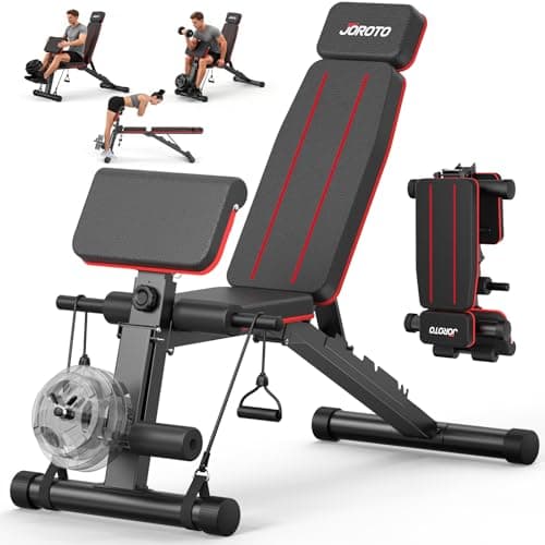 Joroto MD55 Foldable Adjustable Weight Bench with Back and Leg Extension
