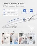 ULG 7-Inch Professional Curved Dog Grooming Shears with Built-In Silencer