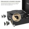 Victrola Journey II (2025 Model) Bluetooth Suitcase Record Player Black