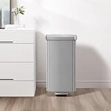 EKO Hudson 20-Gallon Matte Stainless Steel Heavy-Duty Step-On Trash Can