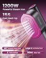 Nirrom 1200W Dual-Voltage Travel Garment Steamer with Smart LED Touchscreen