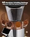 Tuni G1 Conical Burr Espresso Coffee Grinder with Detachable Portafilter Holder
