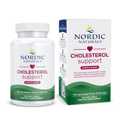 Nordic Naturals Cholesterol Support with Omega-3 and Red Yeast Rice, 60 Softgels