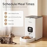 VOLUAS 4L Programmable Timed Automatic Cat Food Dispenser with Voice Record
