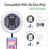 MWE Portable iPad Photo Booth Stand Shell with Rolling Flight Case and Ring Light
