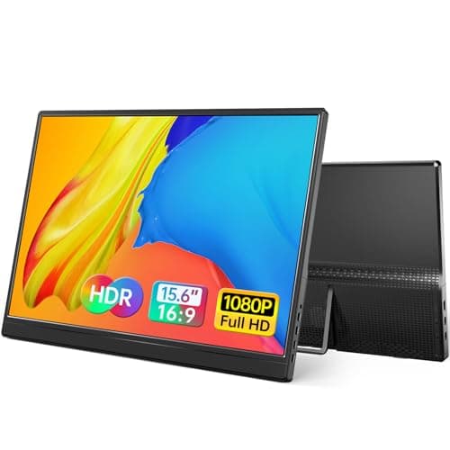 Yxk 15.6-Inch 1080P FHD IPS Ultra-Slim Travel Monitor with Dual Speakers