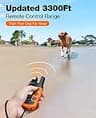 Bousnic Dog Shock Collar with 3300ft Range and IP67 Waterproof Receiver