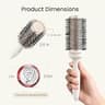 AIMIKE NaturaVol 1.7-Inch Medium Manual Round Blowout Brush with Ceramic Aluminum