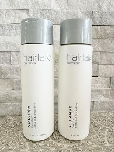 Hairtalk Extensions Cleanse Shampoo and Nourish Conditioner Sulfate-Free Duo