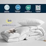 Serta Queen Size Hypoallergenic Goose Feather & Down Fiber Bed Comforter