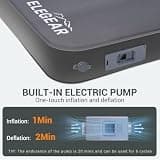 Elegear 4-Inch Air & Foam Self-Inflating Sleeping Pad with Built-In Pump