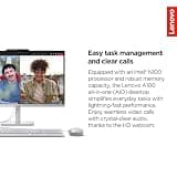 Lenovo IdeaCentre 24-Inch FHD All-in-One Desktop, Intel N100, 8GB RAM, 256GB SSD