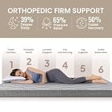 BedStory 3-Inch Orthopedic Firm Dual-Layer Memory Foam Mattress Topper