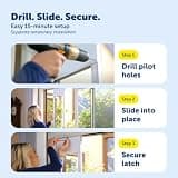 PetSafe Heavy-Duty Sliding Glass Pet Door Insert with Adjustable Height, XL