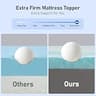 Glendan 3-Inch Extra Firm Bamboo Carbon Foam Mattress Topper, 5-Zone Design