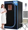 SereneLife Portable Infrared Sauna Box with Heated Foot Pad & Remote Control