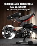 Harison Adjustable Weight Bench with Leg Extension and Preacher Curl Pad