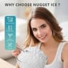 EUHOMY Portable Countertop Nugget Ice Maker with Carry Handle and 34 lbs Yield