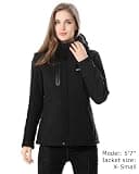 Venustas Women's Classic Heated Jacket with 36Wh Battery Pack & Mylar Lining