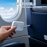 ElecMoga 2026 Upgraded Bluetooth 5.4 Audio Transmitter and Receiver for Airplanes