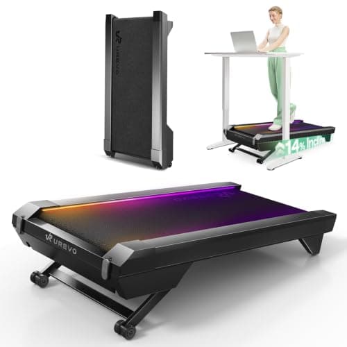 UREVO CyberPad Smart Walking Pad, 14% Auto Incline, 2.5HP Brushless Motor