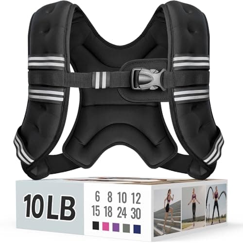 Zeerun Fixed Weighted Vest for Women & Men with Adjustable Buckle (10 Lbs)