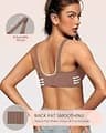 OEAK Women's Deep V Wireless Comfortable Supportive Seamless Smoothing Minimizer Bra