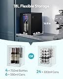 EUHOMY 18L Freestanding Countertop Compressor Wine and Beverage Can Refrigerator