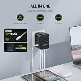 EPICKA TA-105 Pro GaN Universal Travel Adapter with 70W PD Fast Charging