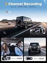 Nanoby 4K 3-Channel Front, Rear, and Inside Dash Cam with 3.18-Inch IPS