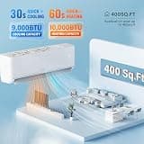 ROVSUN 9,000 BTU Smart WiFi Mini Split AC and Heating System with Inverter