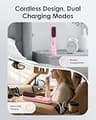 Bopcal Premium Cordless Hair Straightener Brush with Charging Dock Base