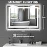 DUMOS 24.1" x 32.1" Dual-Zone LED Bathroom Mirror with Stepless Dimming