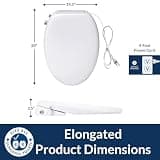 Bio Bidet Bliss BB550 Elongated Heated Bidet Toilet Seat with Side Control Knob