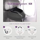 Cabeau Evolution S3 Premium Memory Foam Travel Neck Pillow with Seat Straps