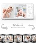 Momcozy 5-Inch 1080p HD Split Screen Video Baby Monitor with Two Cameras