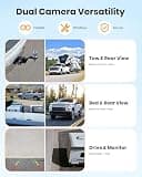 AUTO-VOX Dual Wireless Solar Magnetic Backup Camera with 7.2-Inch Monitor